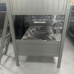 Grey Wooden Bunk Beds 