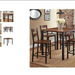Better Homes & Gardens Austen 5-Piece Counter Height Dining Set. Vintage Oak Thus set is perfect for small areas ask for directions  We locate in hesp
