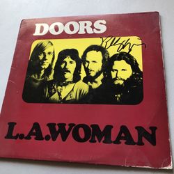 Robbie Krieger Autographed “L.A. Woman” Album Cover