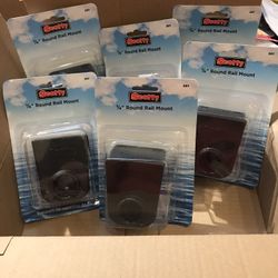 Six Scotty 7/8 Inch Round Rail Mounts NEW