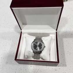 VERSACE DV-25 SilverTone Black Dial Women's Watch VAM050016