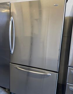 Amana Bottom Freezer Stainless Steel Refrigerator Fridge
