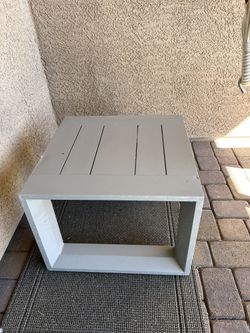 Gray Metal Outdoor Furniture Table