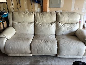 Genuine leather couch.