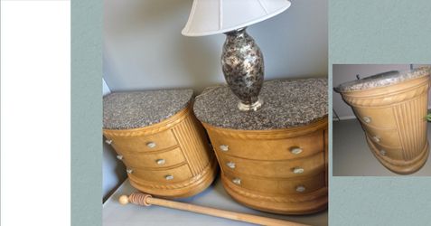 Italiana Divani Marble Top Italian Made Nightstand
