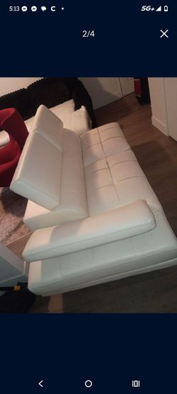 White 2 cushion lounger