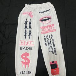 Pink White And Black Joggers
