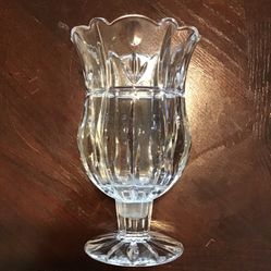 7" 1 Piece Open Hurricane/Vase Tulip Garden by BLOCK