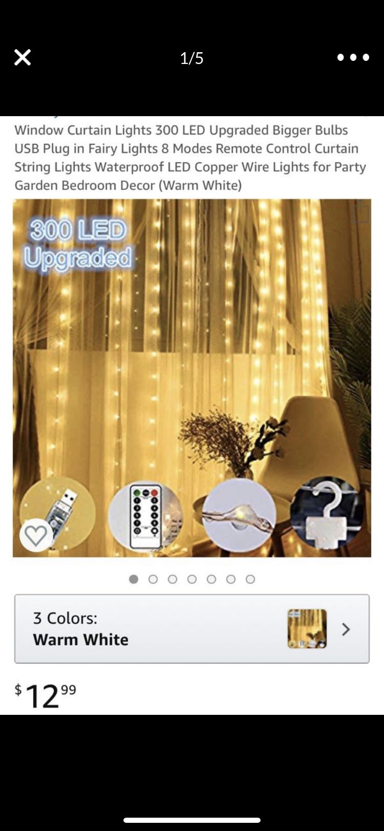 Brand new usb 300 led curtain lights with remote