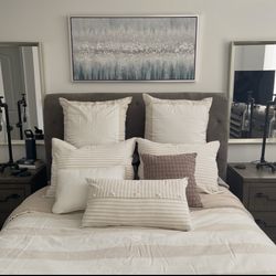 Queen Bedroom Set – Sleigh Bed + Dresser + Nightstands – Priced to Sell