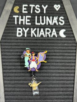 Aladdin & Jasmine Reel Badge