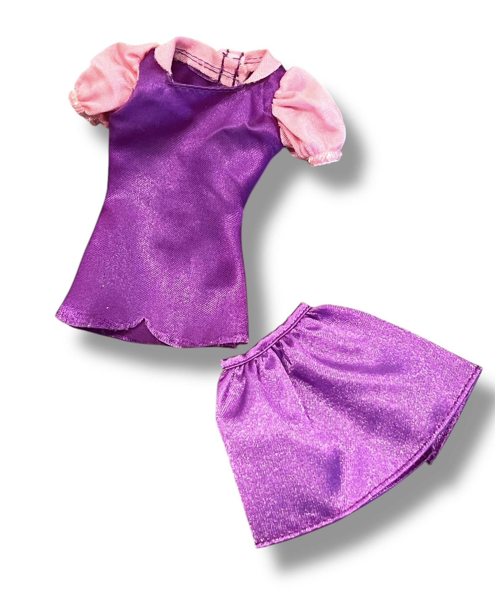 Disney Princess Rapunzel Tangled Barbie Doll Purple Dress Outfit Short Skirt