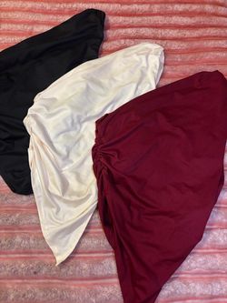 Ruched Mini Skirts Bundle Set of 3