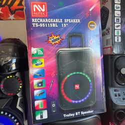 1’ 15’ Bluetooth, usb,rechargeable,led Karoke dj perfect for parties