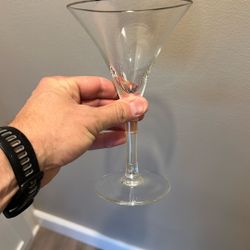 Martini Glasses With Silver Rim
