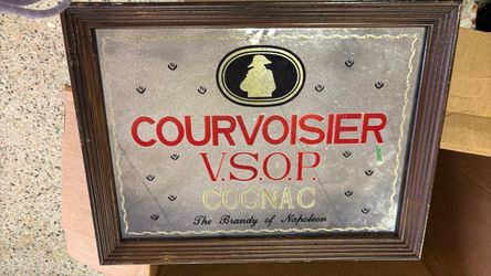 Vintage framed Courvoisier V.S.O.P.