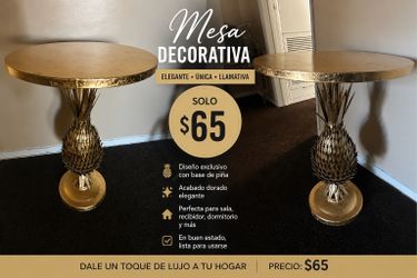 Mesa Decorativa con base de piña 🍍