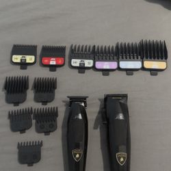 JRL x Lamborghini Diamante Combo Set – Black (DI2025B) – 8200 RPM Dual-Speed Clipper & Trimmer