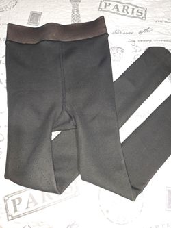 3 pack fleece-lined thermal tights or leggings/ Set de 3 leggings efecto piel