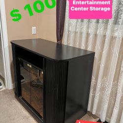 🔶 Tv stand/Media Console Cabinet Entertainment Center Storage Console /Table Media for Living Room, Bedroom (Black)