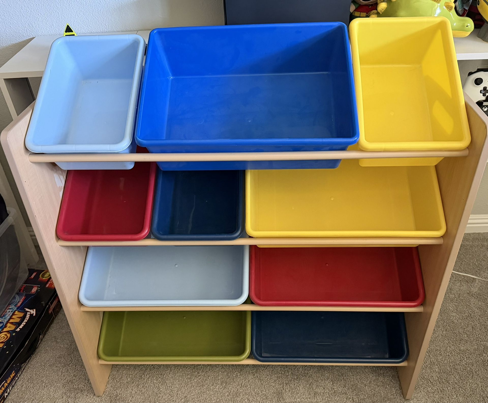 Toy Shelf With Bins -OBO