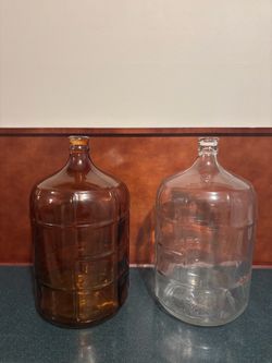 Glass Carboy Jugs for Home Brewing – Set of 2