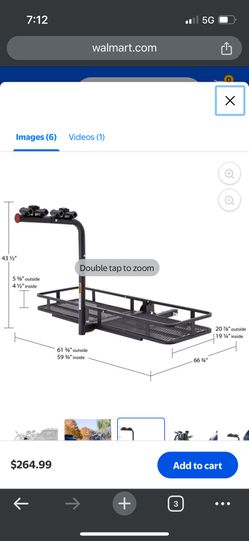 Trailer Hitch Tray With 2 Bike Rack - Folding