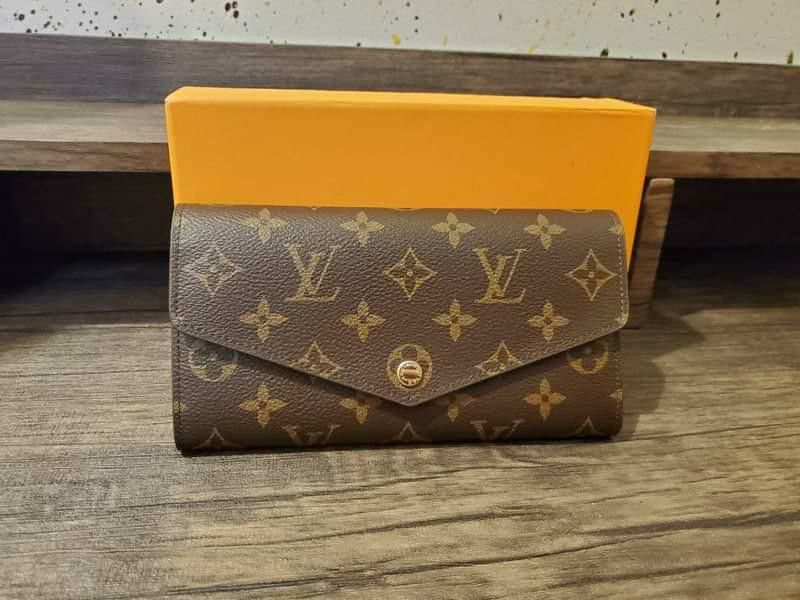 pink and brown lv wallet