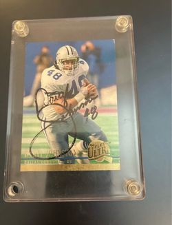 1994 Fleer Ultra Daryl Johnston Dallas Cowboys RB card autographed