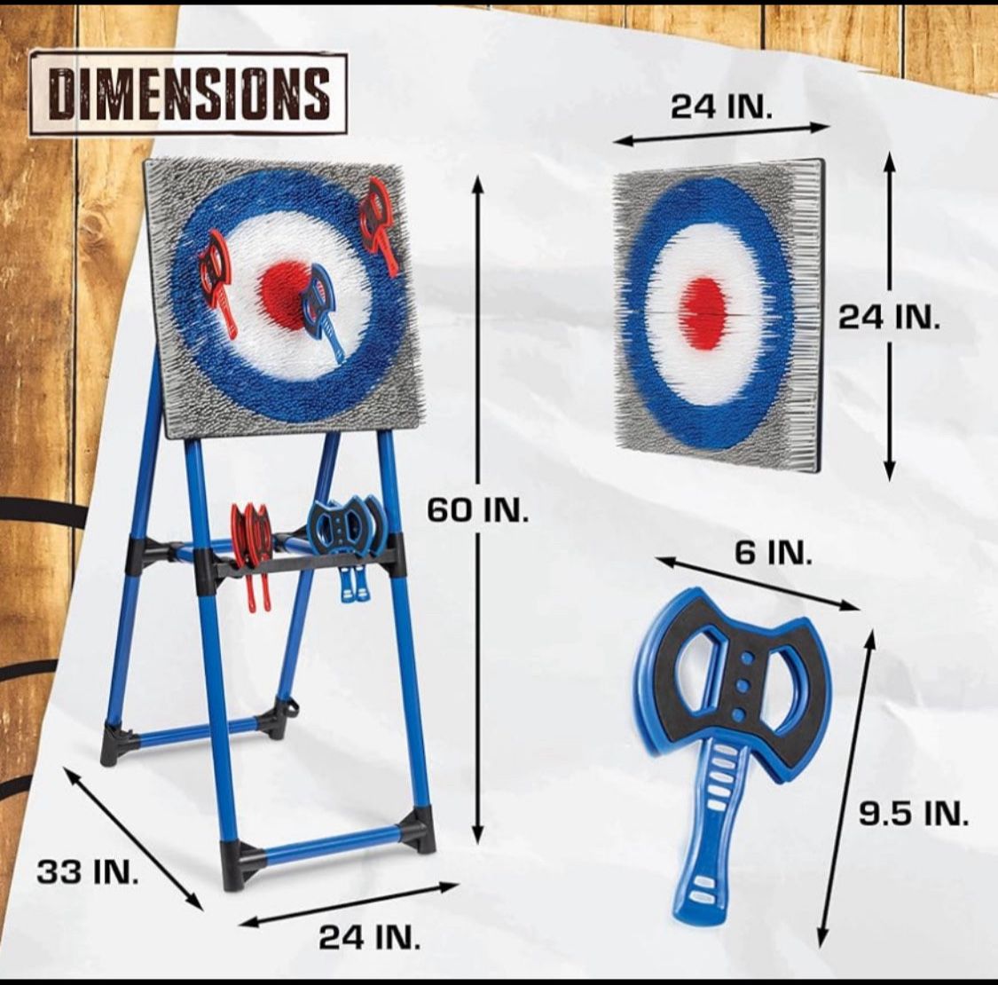 New Other EastPoint 5' Tall Deluxe Steel Frame Axe Throw Game In/Outdoors