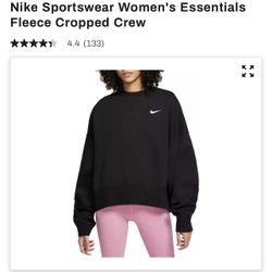 Nike Sportswear Women's Essentials Fleece Cropped Crew