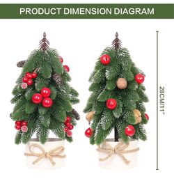 2PCS Mini Tabletop Christmas Trees
