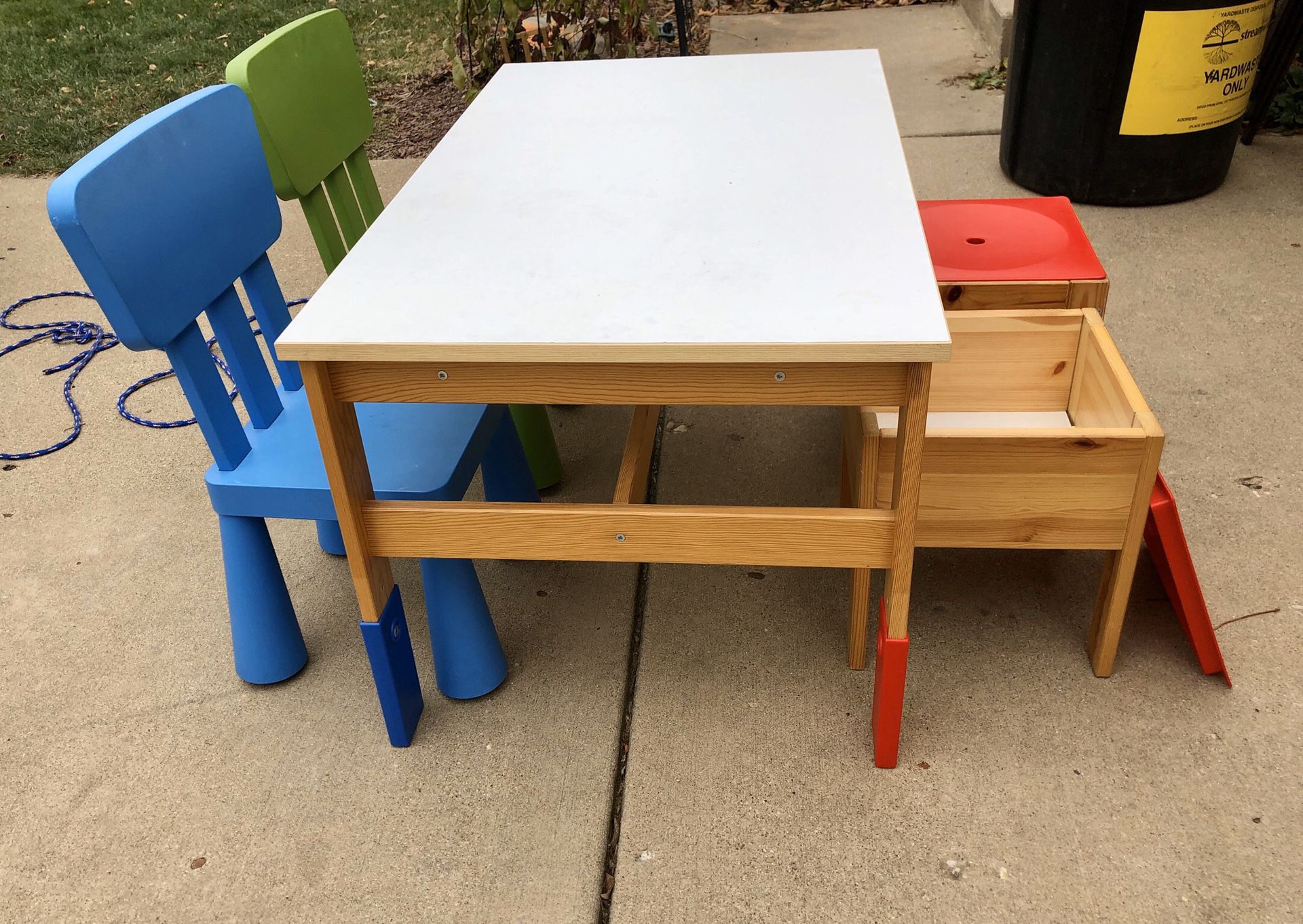 Youth arts and crafts table