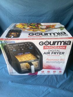 Gourmia Panorama 7-QT Digital Air Fryer with Panoramic View, Holographic Display,
