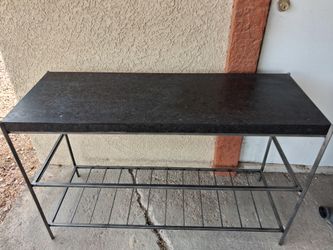 **Tall Utility Work Table with Metal Storage Shelf – $65 OBO**