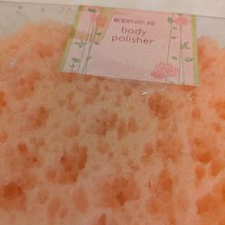 One New Boxed Body Polisher/Sponge In Peach 6"