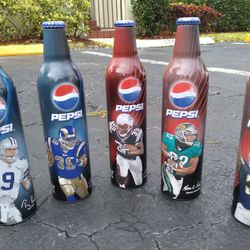 Pepsi NFL Collectible Aluminum Bottles...and Budweiser 