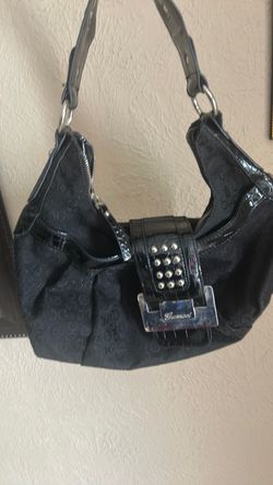 Guess Black Monogram Shoulder Bag