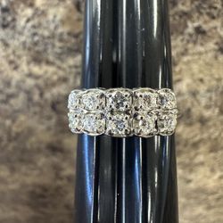 14k Cluster Band Ring Size 12.5