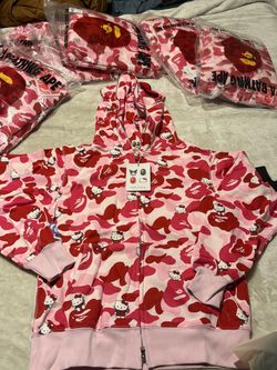 BAPE x Hello Kitty Pink Camo Full-Zip Hoodie