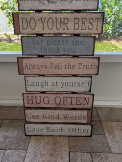 Family Rules Wall Art Home Decor