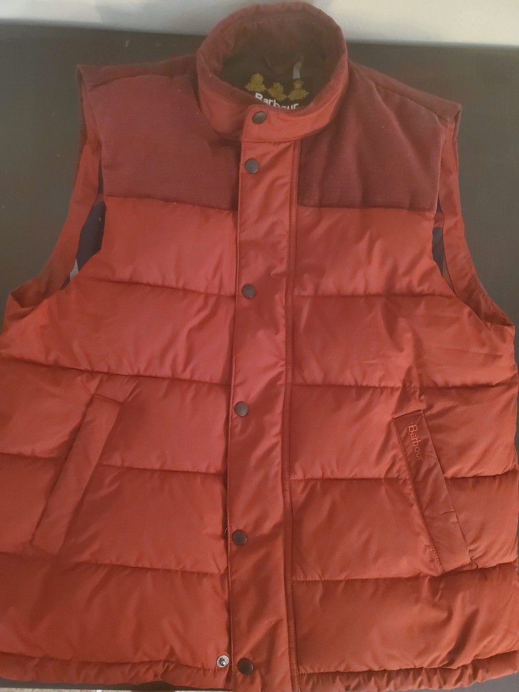 Medium Barbour Russet Red Puffer Vest