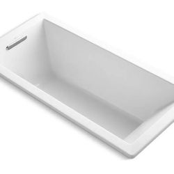 Kohler Underscore 66" x 32" Drop In Soaking Bath Tub with Reversible Drain