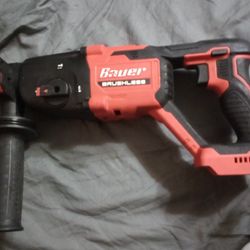 BAUER 20V Brushless Cordless, 1 in. SDS-PLUS Type Rotary Hammer +5AH Battery And Charger 