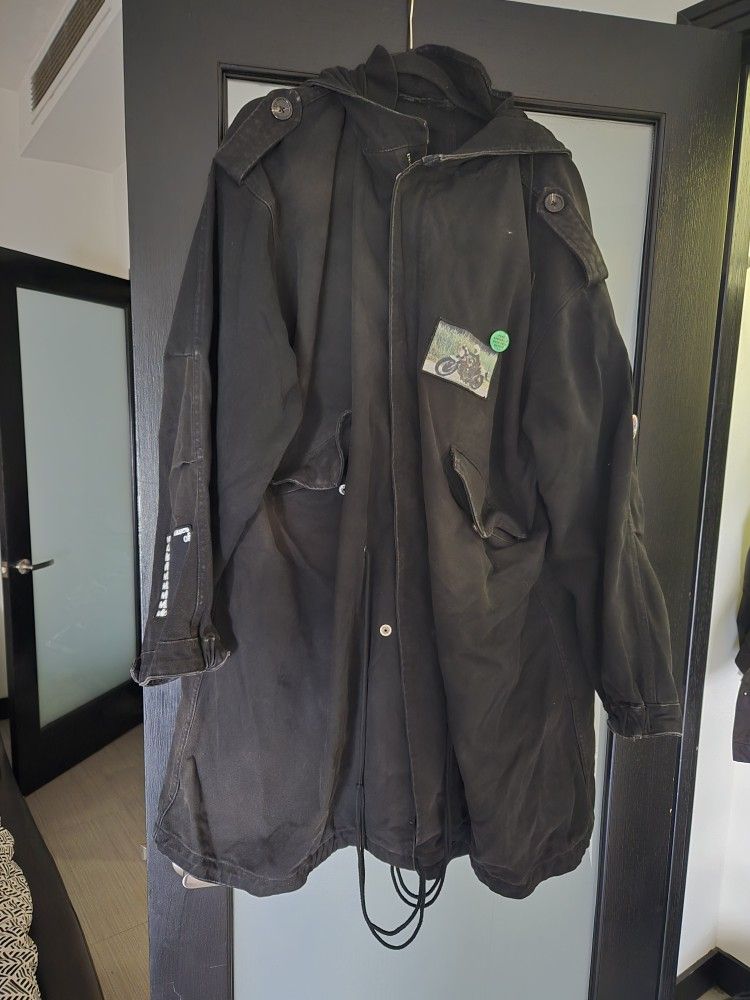 Raf Simmons Ss21 Pictures Patches Fishtail Parka Sz Xl