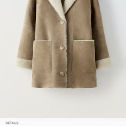 New. Leather Jacket Coat. Zara Kids Size 8-9-10. 