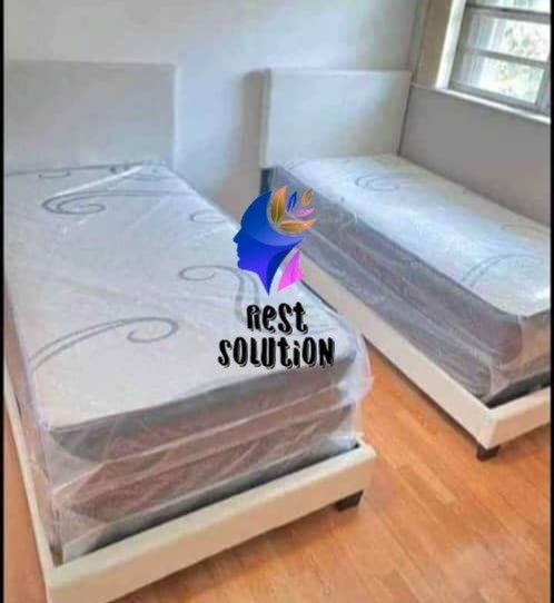 BEDFRAME 2 ON OFFER TWIN SIZE WITH 🆕HOT MATTRESS, 🔥 SALE
