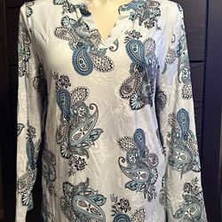 Othyroce Large Print Paisley Blouse Size 3X