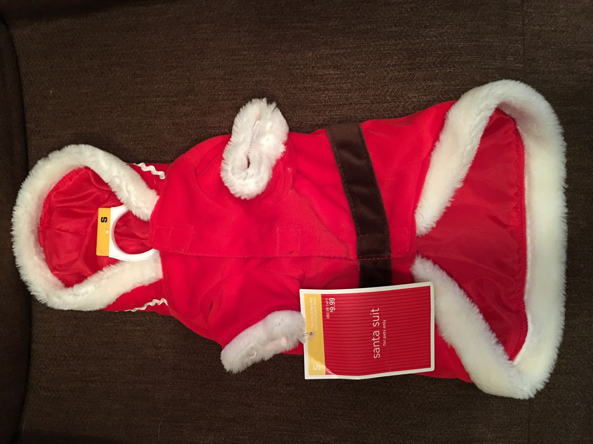 Lot of 2 Small Santa Dog Pet Christmas Outfits