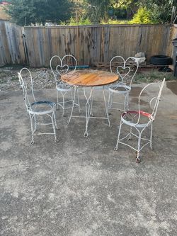 Vintage Cafe Table and Chairs